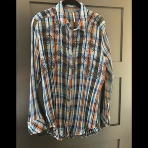 Free People button shirt